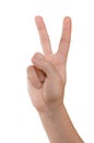 Hand of man fingers showing gesture two thumbs up Royalty Free Stock Photo