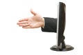 Hand of man ready for handshake Royalty Free Stock Photo