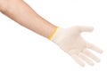 Hand mans glove in working glove