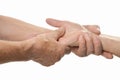 Hand massage closeup Royalty Free Stock Photo