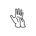 Hand Massage line icon