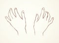 Hand massage. Vector drawing Royalty Free Stock Photo