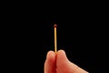 Matchstick isolated on black background Royalty Free Stock Photo