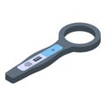 Hand metal detector icon, isometric style Royalty Free Stock Photo