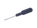 Hand metal screwdriver with plastic on white background