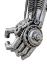 Hand of Metallic cyber or robot made from Mechanical ratchets bolts and nuts Royalty Free Stock Photo