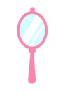 Hand Mirror Princess Party Vector Illustration