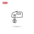 Hand mixer icon vector isolated 4