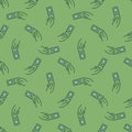 Hand with Money vector Corruption colored seamless pattern