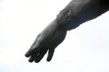 A Hand. Monument to Yuri Dolgorukiy. Kremlin in Dmitrov city, Moscow region, Russia.