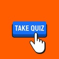 Hand Mouse Cursor Clicks the Take Quiz.