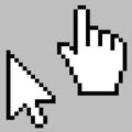 Hand and Mouse cursor Royalty Free Stock Photo