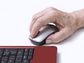 Hand on a mouse Royalty Free Stock Photo