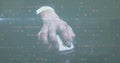 Hand with mouse hovers over screen displaying cybersecurity threats