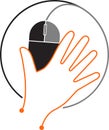 Hand mouse logo