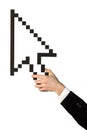 Hand and mouse pointer