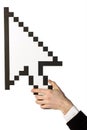 Hand and mouse pointer