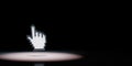 Hand Mouse Pointer Spotlighted on Black Background Royalty Free Stock Photo