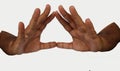 hand mudras. It includes such mudras,. Gestures is isolated on white background.