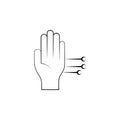 Hand, needle, alternative medicine icon. Element of alternative medicine icon for mobile concept and web apps. Thin line Hand,