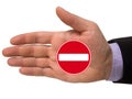 Hand with no entry sign Royalty Free Stock Photo