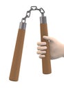 Hand with nunchaku