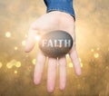 Hand offering faith Royalty Free Stock Photo