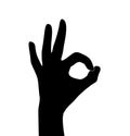 Hand okay symbol vector