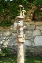 Hand old water pump - retro style Royalty Free Stock Photo