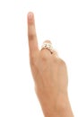 Hand with open forefinger number 1 Royalty Free Stock Photo