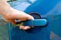 Hand opening car door