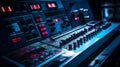 Hand operating cnc machine control panel for precise data input and intricate control
