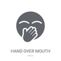 Hand Over Mouth emoji icon. Trendy Hand Over Mouth emoji logo co