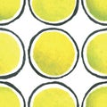 Hand paint watercolor polka dot seamless pattern