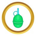 Hand paintball grenade vector icon