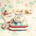 Hand paintd telephone Royalty Free Stock Photo