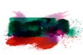 Bulgaria Watercolor Painted Flag Hand Drawn Illustration