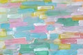 Hand painted with acrylic. Colorful abstract art background. Acrylic painting on canvas. Color texture. Fragment of a work of art Royalty Free Stock Photo