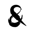 Hand painted ampersand symbol