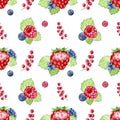 Hand painted berries pattern