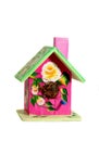Hand painted bird house Royalty Free Stock Photo