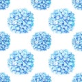 Hand painted blue hydrangea pattern