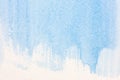 Hand painted blue watercolor background with brush strokes Royalty Free Stock Photo