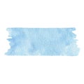 Hand painted blue watercolor texture isolated on the white background. Usable for greeting cards