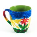 Hand painted ceramic mug