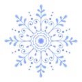 Hand painted Decorative Watercolor Snowflake