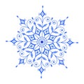 Hand painted Decorative Watercolor Snowflake