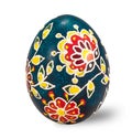 Hand painted easter egg isolated in white background with clipping path Royalty Free Stock Photo