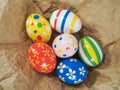 Hand painted Easter eggs Royalty Free Stock Photo
