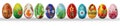 Hand painted Easter eggs isolated on white Royalty Free Stock Photo